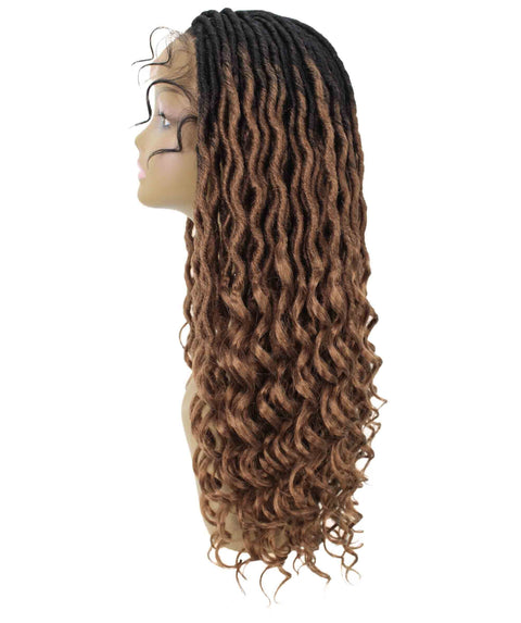 Andrea 22 Inch Copper Blonde Ombre Bohemian Braid wig