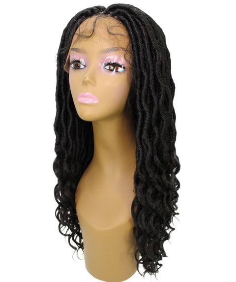 Andrea 31 Inch Black Bohemian Braid wig