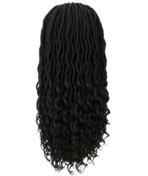 Andrea 31 Inch Black Bohemian Braid wig