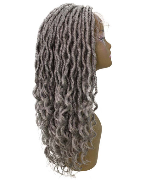 Andrea 31 Inch Grey Bohemian Braid wig