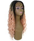 Andrea 31 Inch Light Pink Ombre Bohemian Braid wig