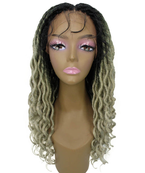Andrea 31 Inch Grey Ombre Bohemian Braid wig