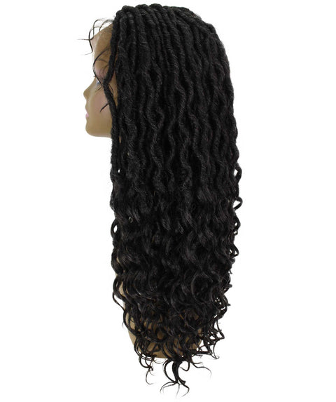 Andrea 31 Inch Salt & Pepper Grey Bohemian Braid wig