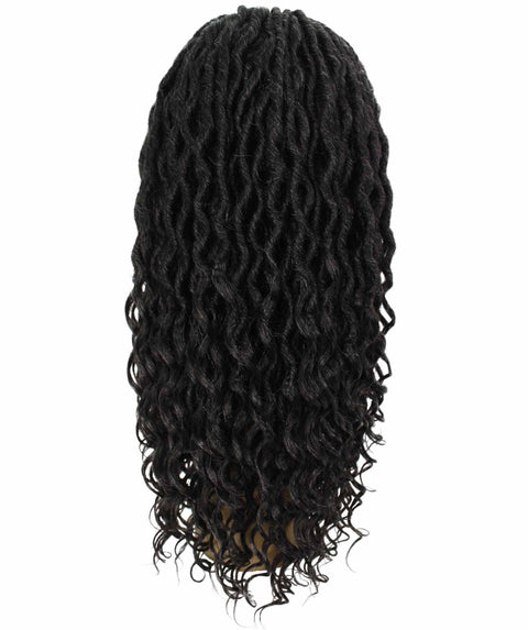 Andrea 31 Inch Salt & Pepper Grey Bohemian Braid wig