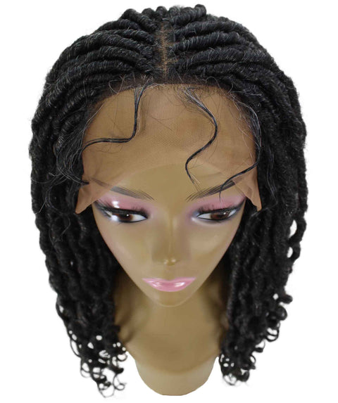 Andrea 31 Inch Salt & Pepper Grey Bohemian Braid wig