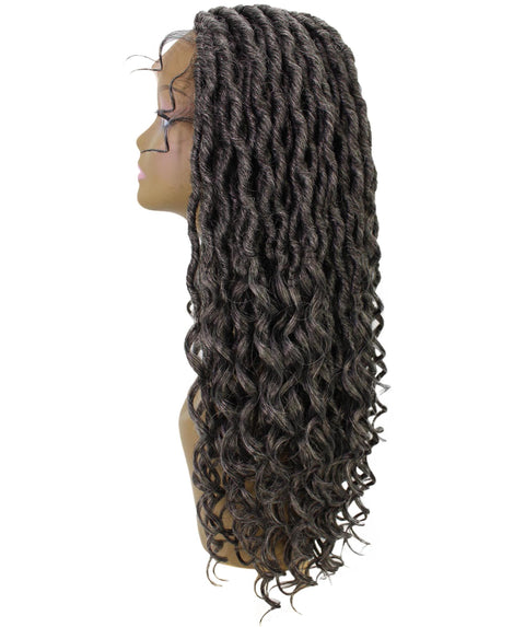 Andrea 31 Inch Charcoal Grey Bohemian Braid wig