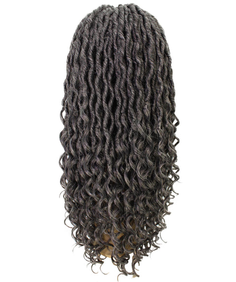 Andrea 31 Inch Charcoal Grey Bohemian Braid wig