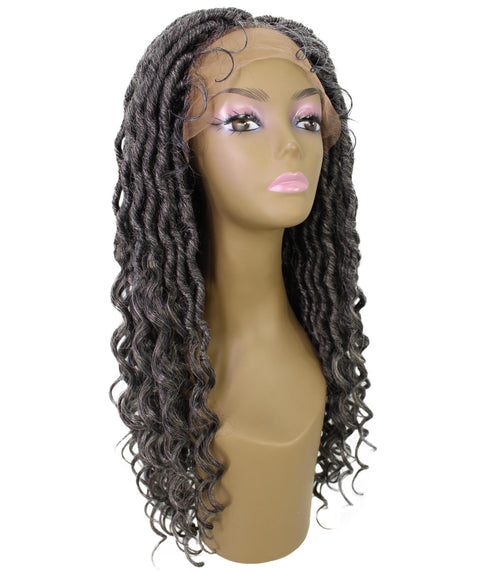 Andrea 31 Inch Charcoal Grey Bohemian Braid wig