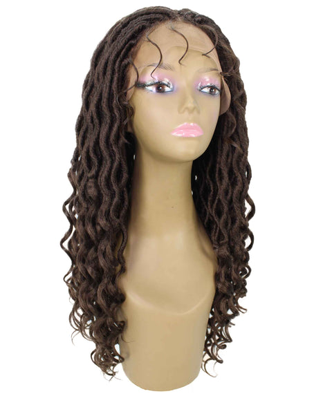 Andrea 31 Inch Chestnut Brown Bohemian Braid wig