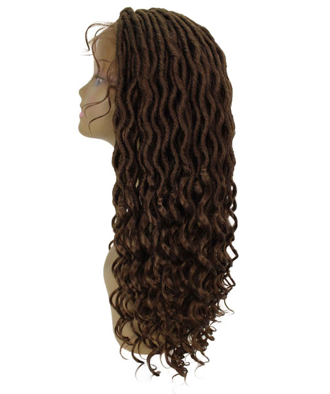 Andrea 31 Inch Medium Brown Bohemian Braid wig