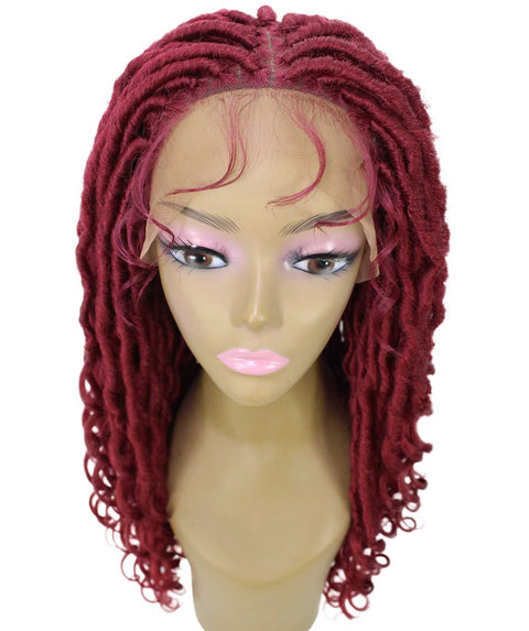 Andrea 31 Inch Burgundy Bohemian Braid wig