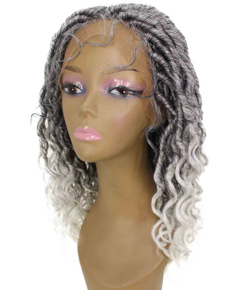 Andrea 31 Inch White Ombre Bohemian Braid wig