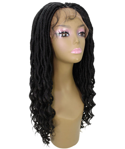 Andrea 37 Inch Black Bohemian Braid wig