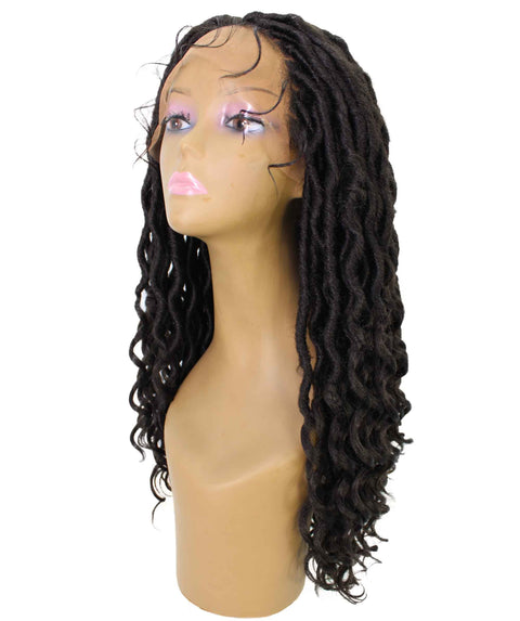 Andrea 37 Inch Dark Brown Bohemian Braid wig