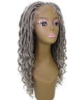 Andrea 37 Inch Grey Bohemian Braid wig