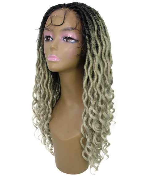 Andrea 37 Inch Grey Ombre Bohemian Braid wig