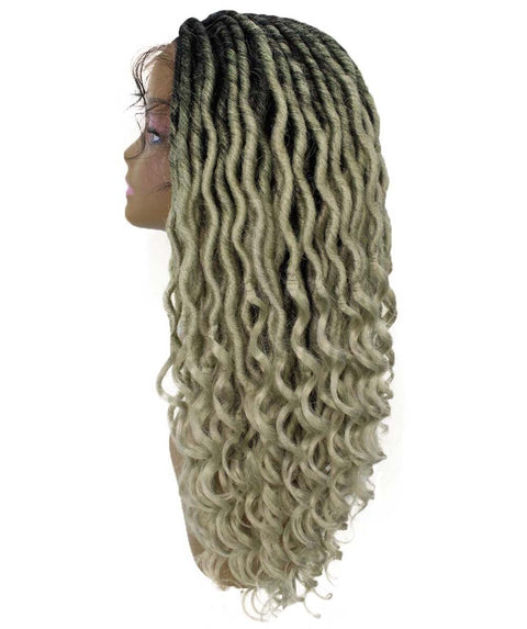 Andrea 37 Inch Grey Ombre Bohemian Braid wig
