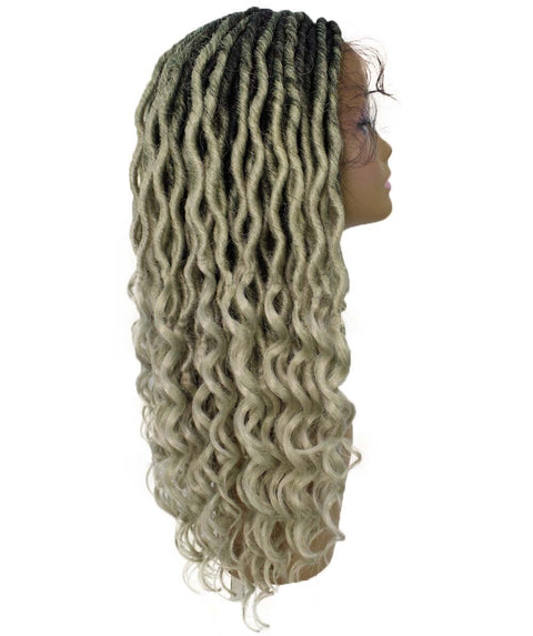 Andrea 37 Inch Grey Ombre Bohemian Braid wig