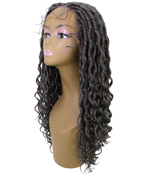 Andrea 37 Inch Charcoal Grey Bohemian Braid wig