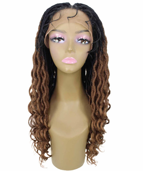 Andrea 37 Inch Copper Blonde Ombre Bohemian Braid wig
