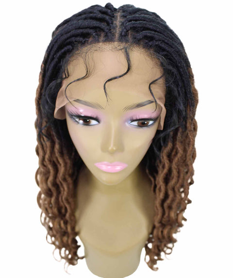 Andrea 37 Inch Copper Blonde Ombre Bohemian Braid wig