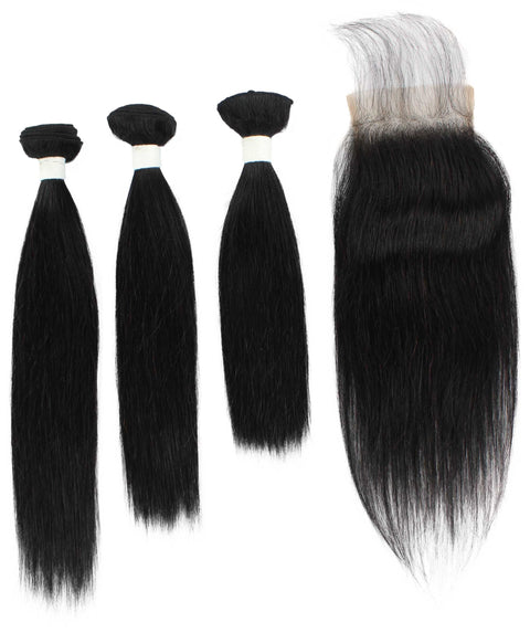 Remy human hair closure for black women, Human hair bundle 