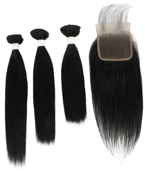Remy human hair closure for black women, Human hair bundle 