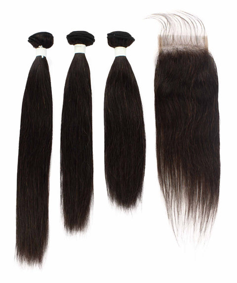 Remy human hair closure for black women, Human hair bundle 