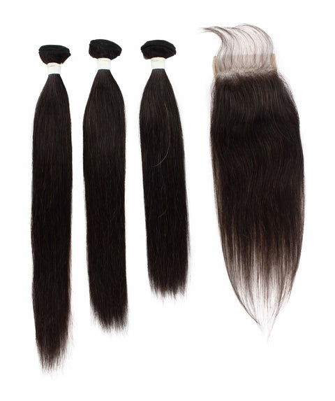 Remy human hair closure for black women, Human hair bundle 