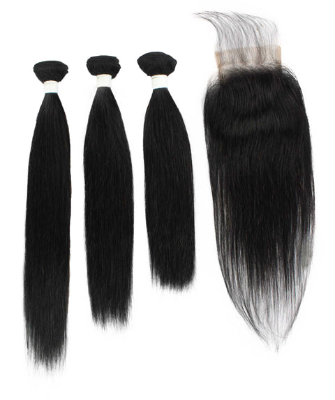 Remy human hair closure for black women, Human hair bundle 