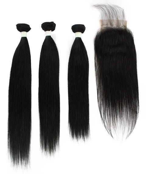 Remy human hair closure for black women, Human hair bundle 