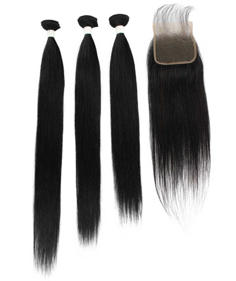Remy human hair closure for black women, Human hair bundle 
