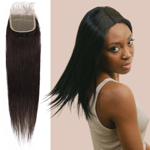 Virgin human hair, Human hair lace closure for black women