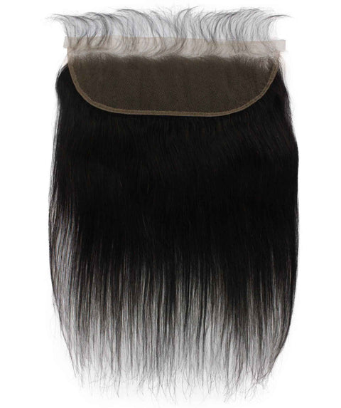 best natural black straight single virgin remy brazilian human hair closure 13x5 frontal hd lace baby hairs weaving crochet 8" 10" 12" 14" 16" 18" 20" 22" inch length