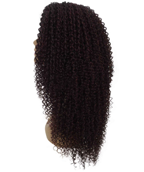 Serenity Deep Red and Black Blend Ringlet Lace Wig