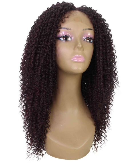 Serenity Deep Red and Black Blend Ringlet Lace Wig