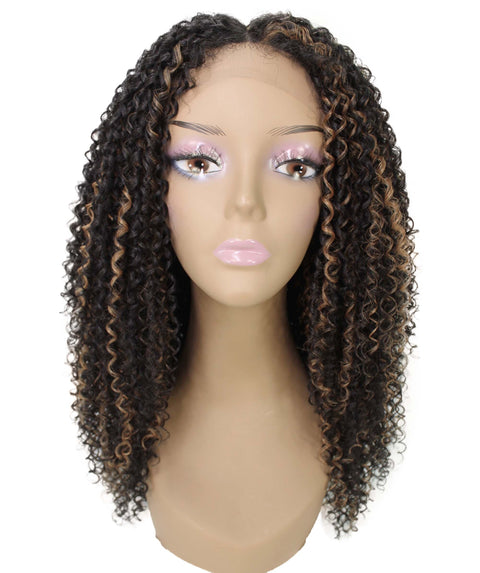 Serenity Black with Golden Ringlet Lace Wig