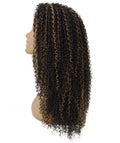 Serenity Black with Golden Ringlet Lace Wig