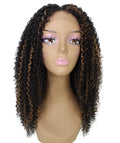 Serenity Black with Golden Ringlet Lace Wig