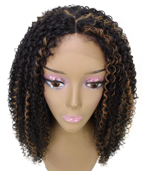 Serenity Black with Golden Ringlet Lace Wig