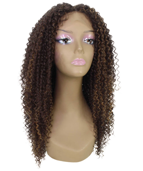 Serenity Brown with Golden Ringlet Lace Wig