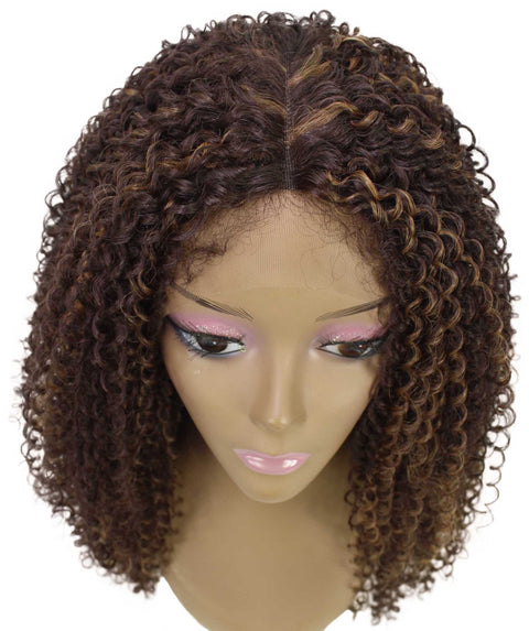 Serenity Brown with Golden Ringlet Lace Wig