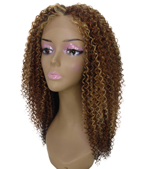 Serenity Aubum Brown Blend Ringlet Lace Wig