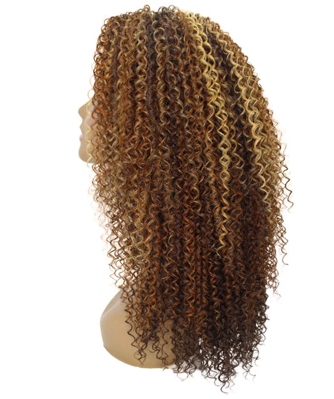 Serenity Aubum Brown Blend Ringlet Lace Wig