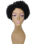 Vale 11 inch Black Short Afro Full Wig