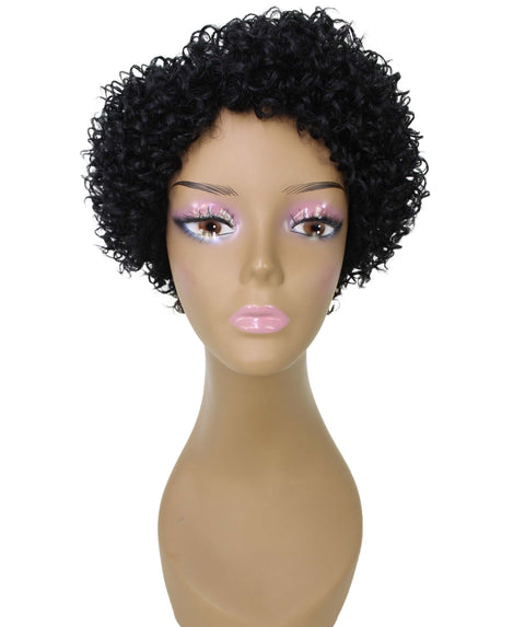 Vale 11 inch Black Short Afro Full Wig