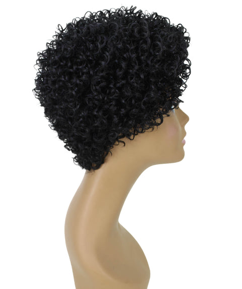 Vale 11 inch Black Short Afro Full Wig