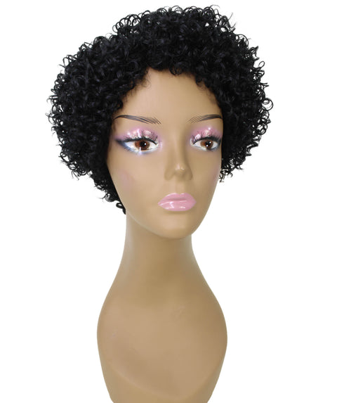 Vale 11 inch Black Short Afro Full Wig