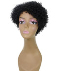 Vale 11 inch Natural Black Short Afro Full Wig