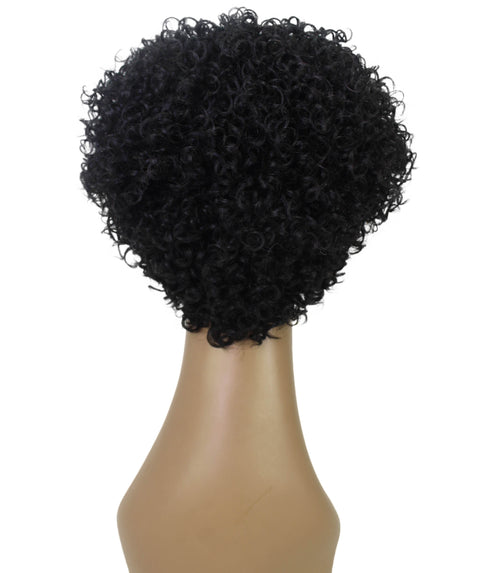 Vale 11 inch Natural Black Short Afro Full Wig